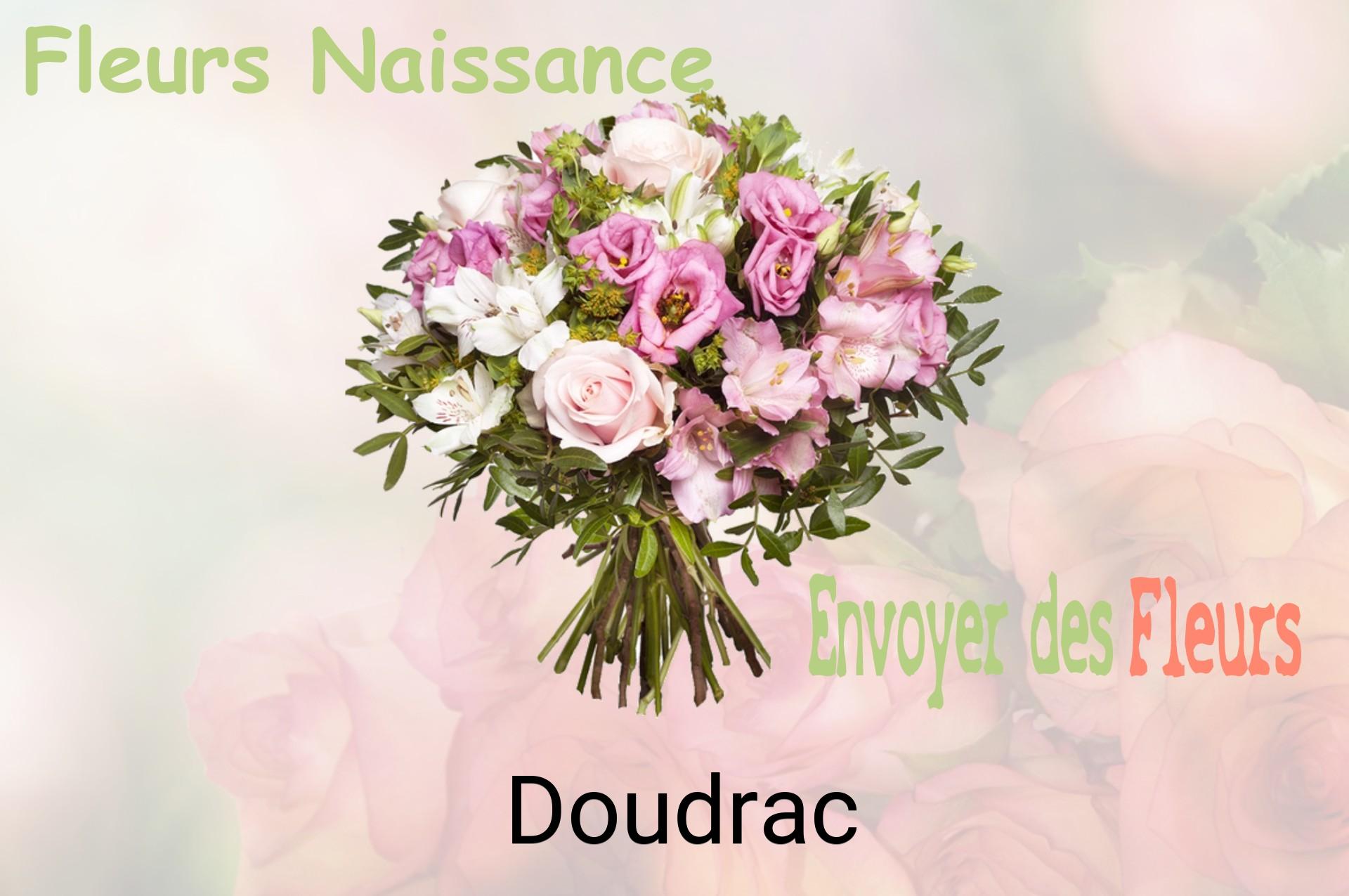 Bouquet de fleurs de naissance livré à Doudrac