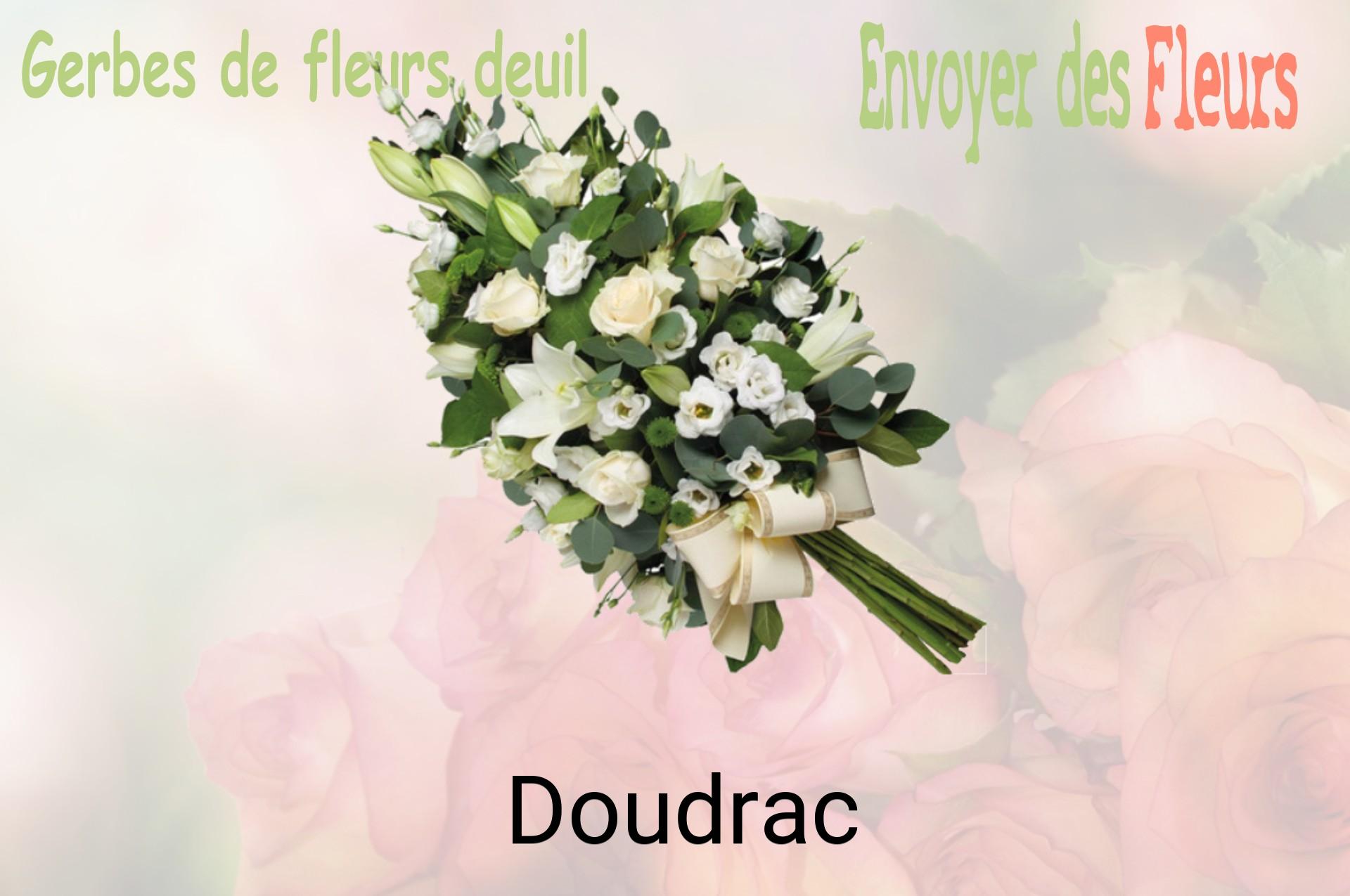 Gerbe de fleurs de deuil livrée à Doudrac